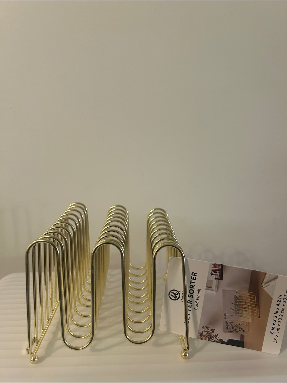 Gold Metal Letter  Sorter Rack